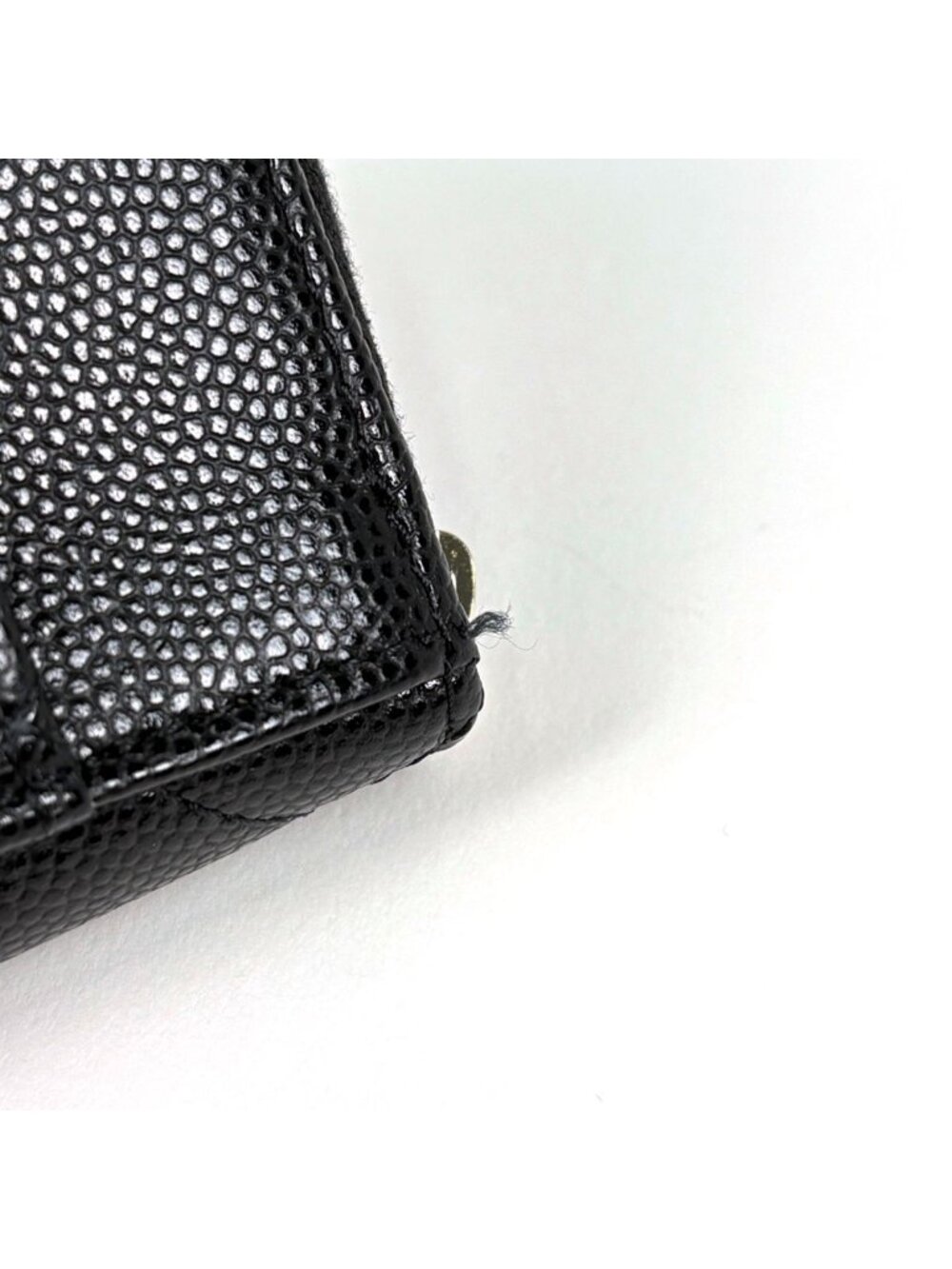 Chanel CC Logo Coin Case Card Caviar Leather Black - Picture 3 of 7